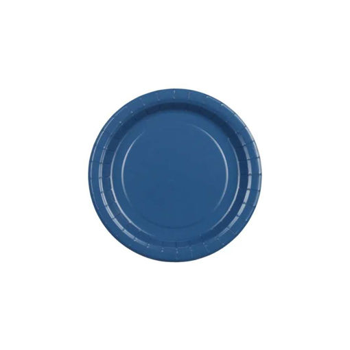 Picture of PAPER PLATES ROYAL BLUE 18CM - 6 PACK